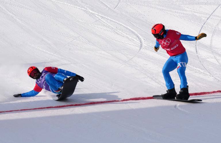 220210 Omar Visintin & Tommaso Leoni Snowboard Cross Uomini Ph Luca Pagliaricci PAG06120 copia