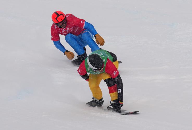220212 Visintin Moioli Carpano Sommariva ITA Snowboard Cross Mixed Team Ph Luca Pagliaricci PAG07488 copia