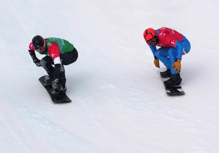 220212 Visintin Moioli ITA Snowboard Cross Mixed Team Ph Luca Pagliaricci PAG07753 copia